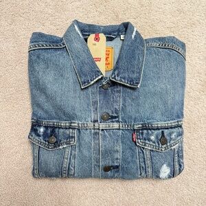 Levi's Medium Blue Denim Jacket with Light Distressing